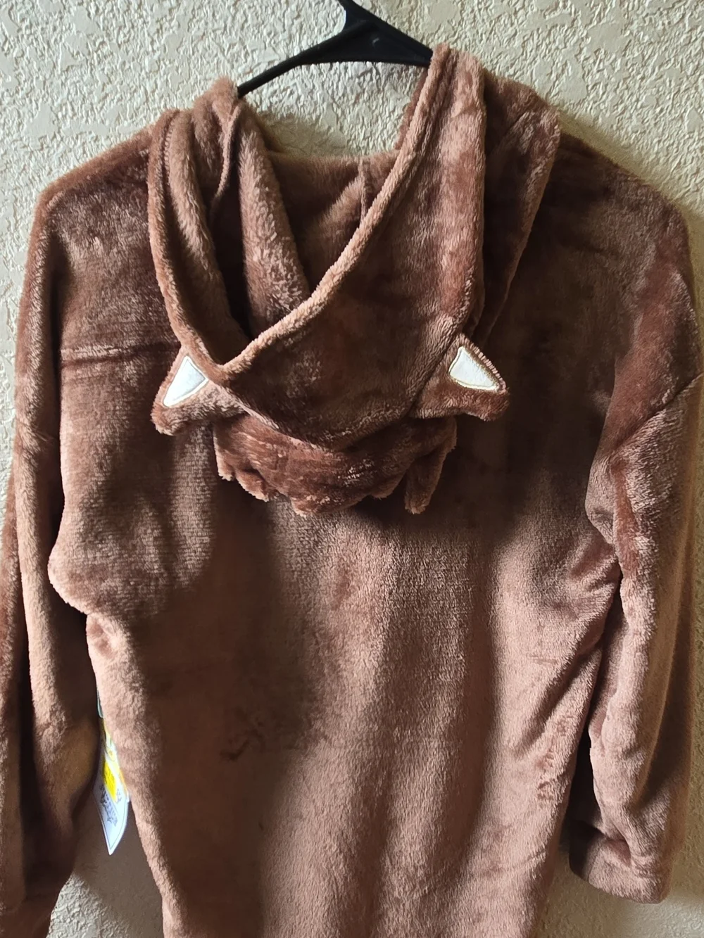 Justice Brown Plush Taz Sleep Hoodie with Pink Sleep Mask